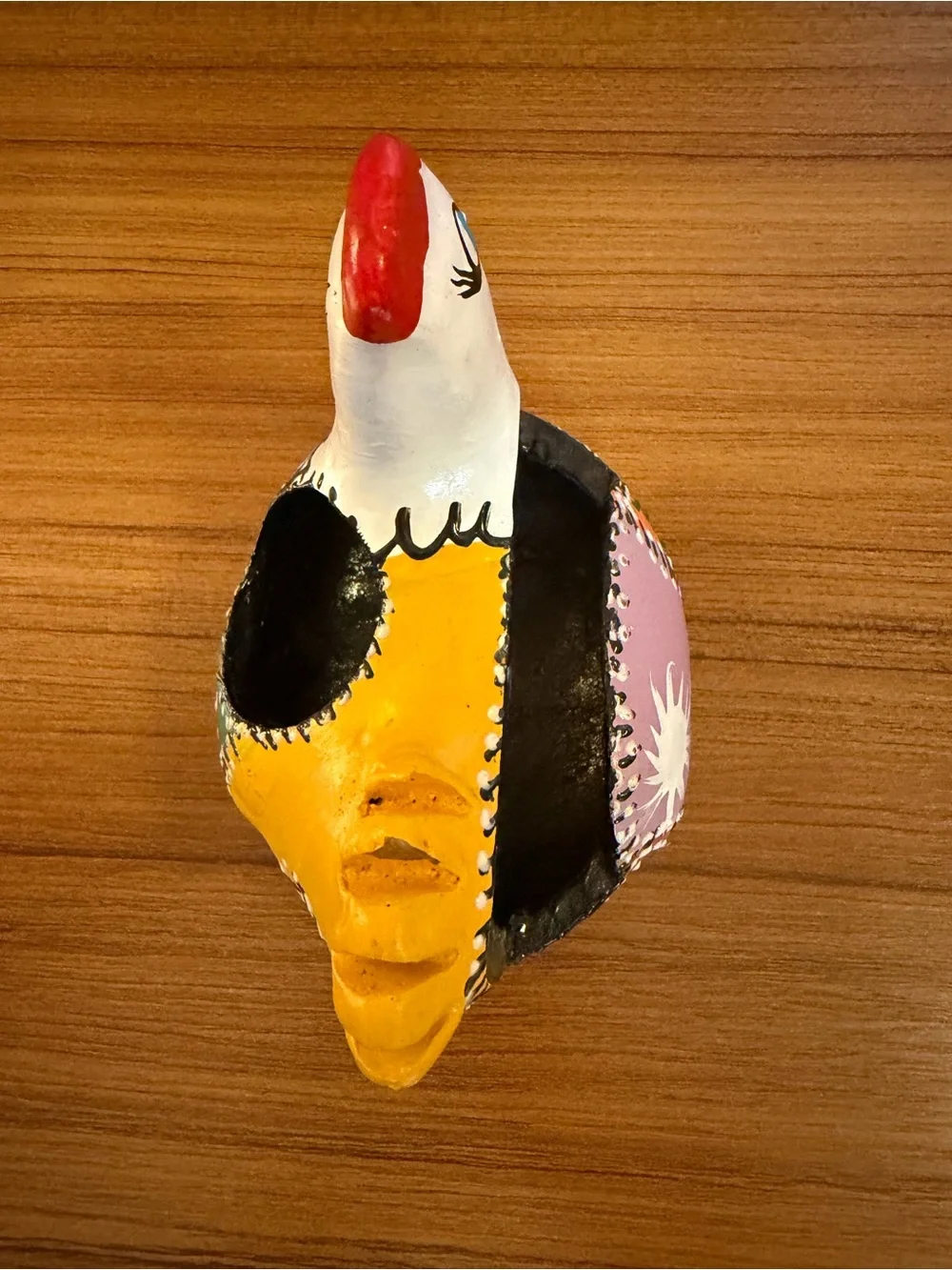 Vintage Mexican Talavera Ceramic Chicken Sponge Holder Napkin Caddy Planter 4.5